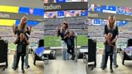 Khloe Kardashian and Matthew Stafford's wife at the Ravens-Rams